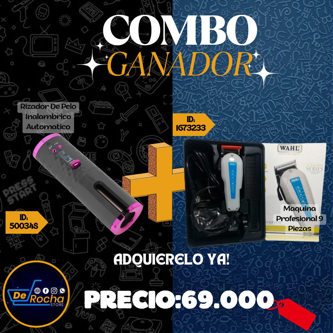 combo rizador pelo+maquina profesional